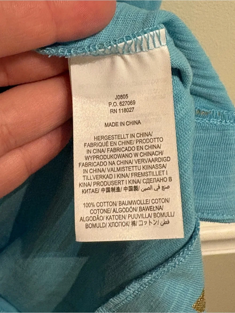 Boden NWT Darcy Aqua Blue Lemon Print Jersey Tee Shirt Dress Size 8 - Picture 8 of 8